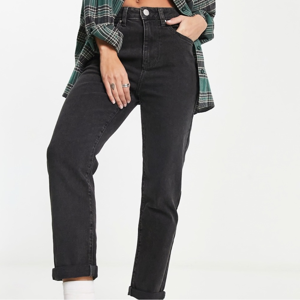 Black Cotton On Stretch Mom Jean